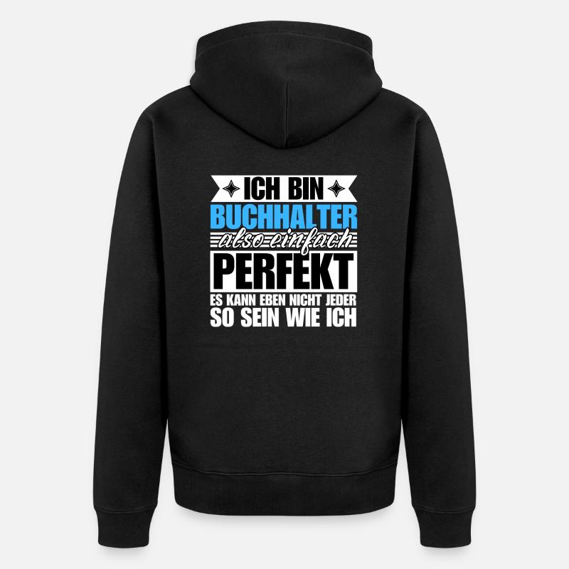 Perfekter Perfekter - Unisex Premium Bio Zip Hoodie - Schwarz