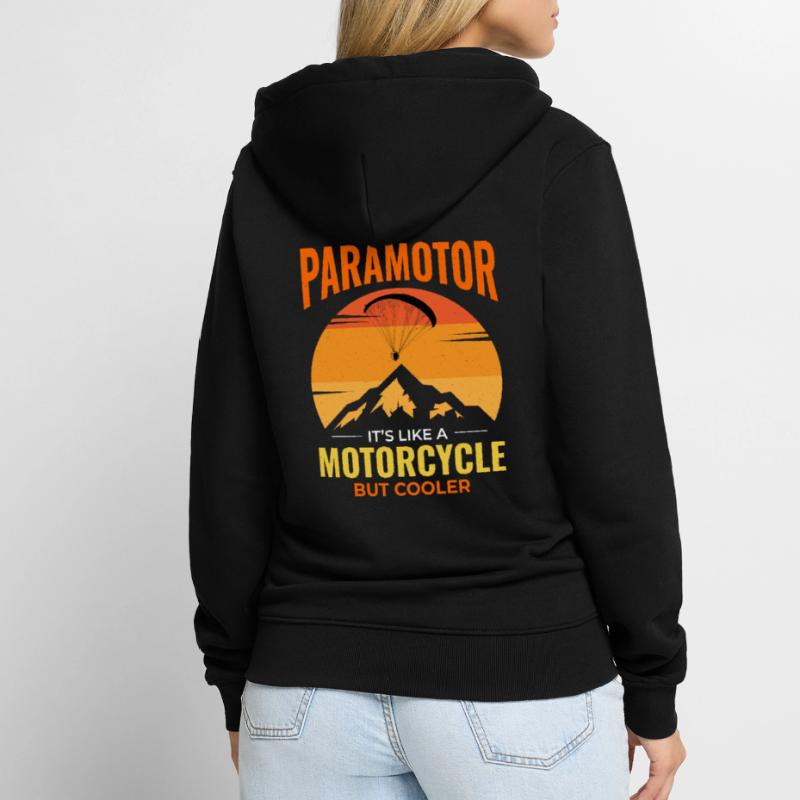 Paramotor Pilot Paramotoring Powered Paraglider Unisex Premium Organic Zip Hoodie