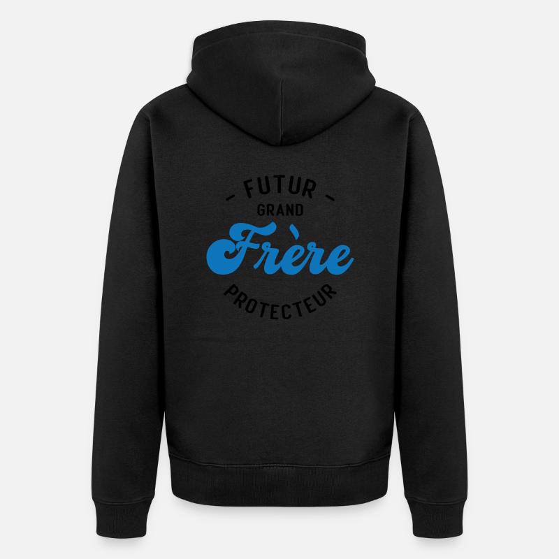 Futur Grand frère Protecteur - Veste à capuche bio Premium Unisexe - noir