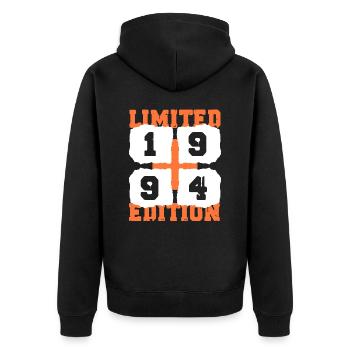 1994 Birthday 28 Years Limited Edition - Unisex Premium Organic Zip Hoodie - black - Back - Nico (187cm)