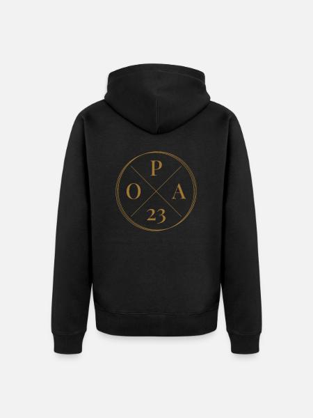 Opa 2023 - Unisex Premium Bio Zip Hoodie - Schwarz