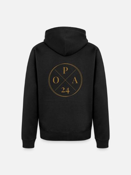 Opa 2024 - Unisex Premium Bio Zip Hoodie - Schwarz