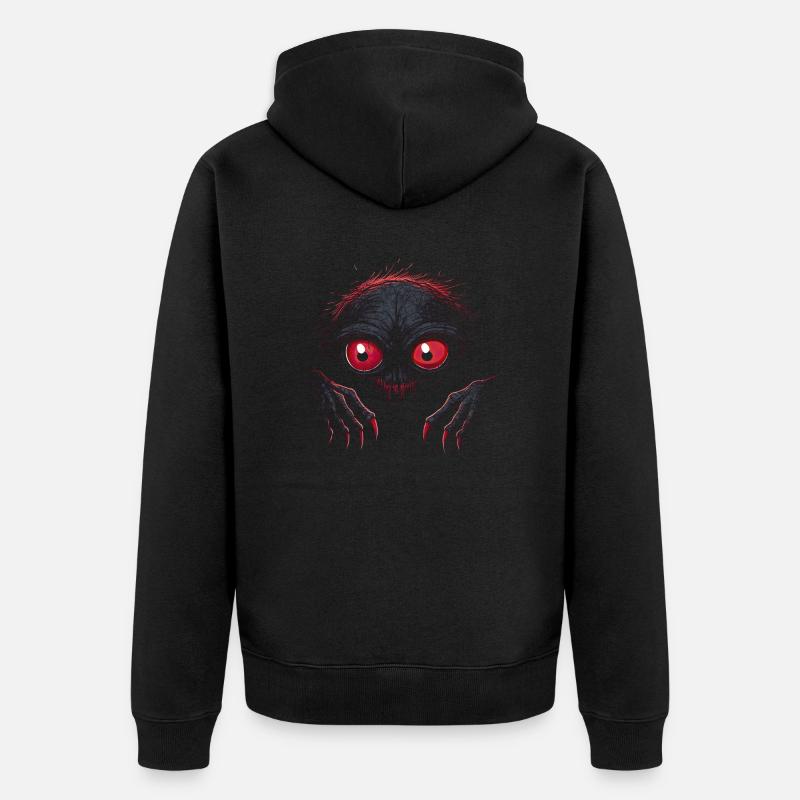 Gobelin effrayant - Veste à capuche bio Premium Unisexe - noir