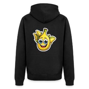 Fruits / Banane / Exotique / Tropical / Sucré / Fruit - Veste à capuche bio Premium Unisexe - noir - Dos - Nico (187cm)