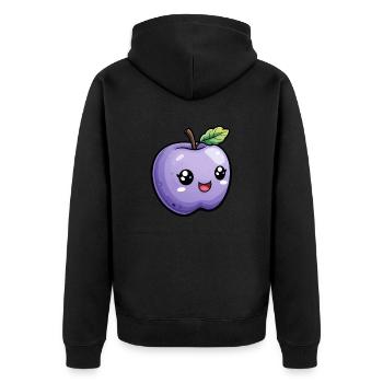 Sujet Apple pour enfants - Veste à capuche bio Premium Unisexe - noir - Dos - Nico (187cm)
