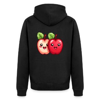 Sujet Apple pour enfants - Veste à capuche bio Premium Unisexe - noir - Dos - Nico (187cm)