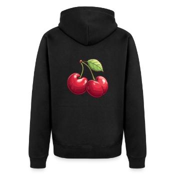 Cerise - Veste à capuche bio Premium Unisexe - noir - Dos - Nico (187cm)