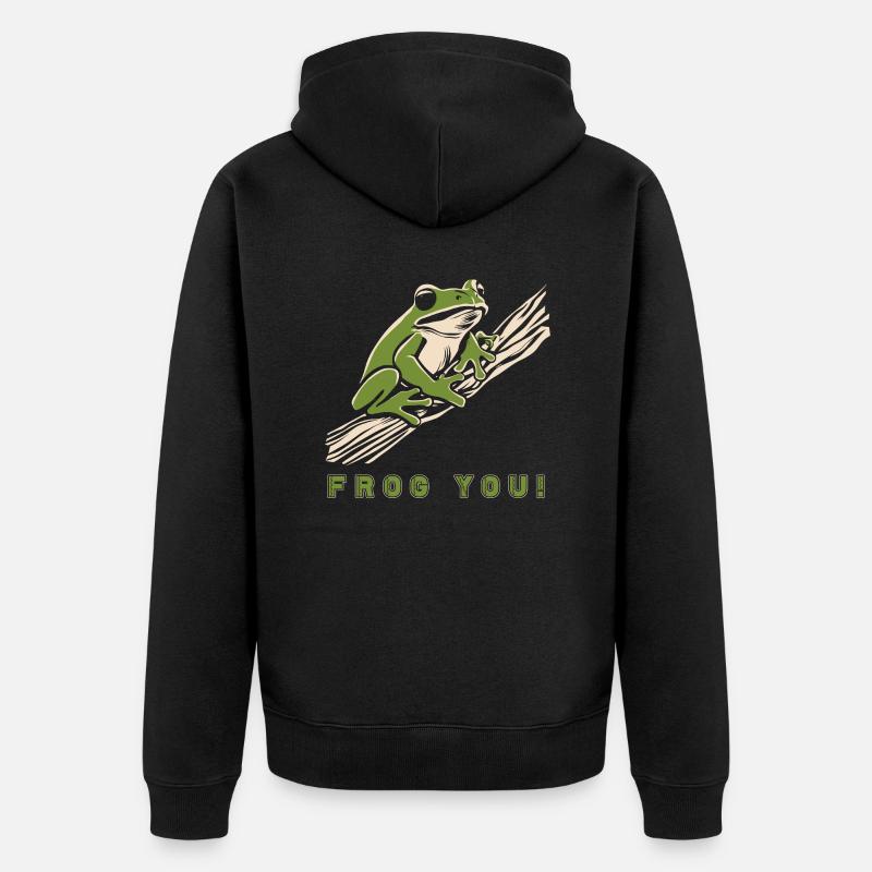 Baumfrosch 2024 1 - Veste à capuche bio Premium Unisexe - noir