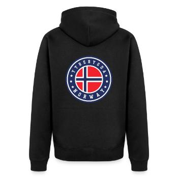 Ytrebygda, Norvège - Veste à capuche bio Premium Unisexe - noir - Dos - Nico (187cm)