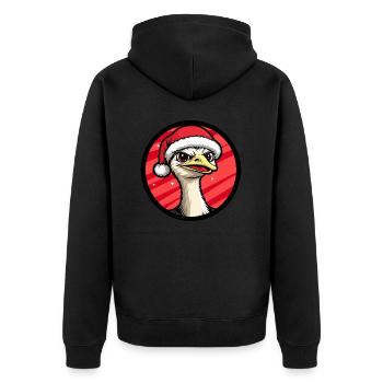 Bouquet Animal de Noël - Veste à capuche bio Premium Unisexe - noir - Dos - Nico (187cm)