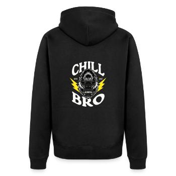 Gorilla Monkey Chill Bro - Cool Gorilla - Veste à capuche bio Premium Unisexe - noir - Dos - Nico (187cm)