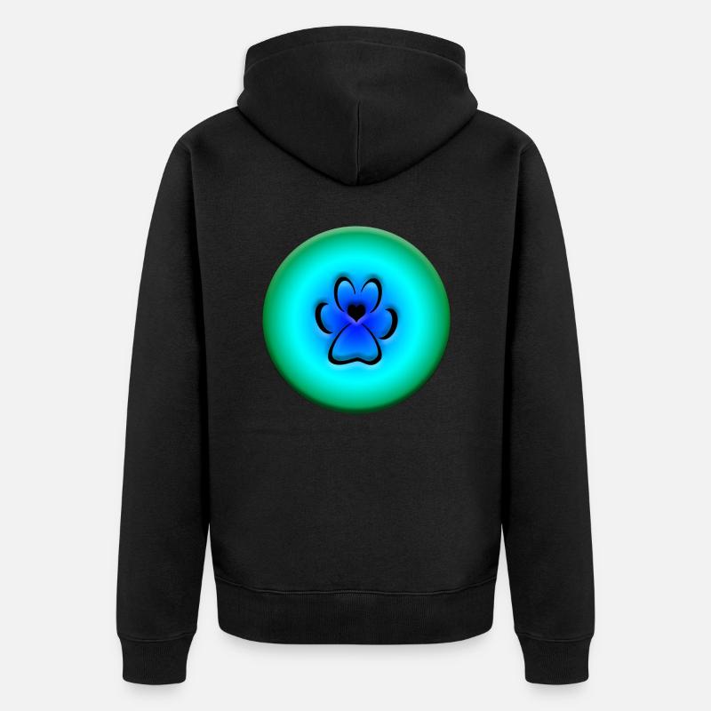 Patte de chien - Veste à capuche bio Premium Unisexe - noir