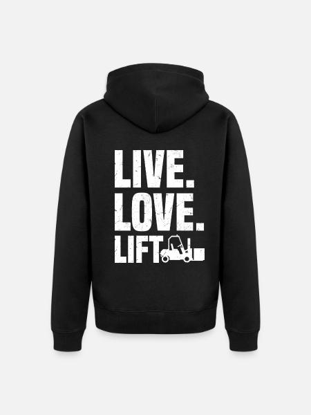 Warehouseman - Unisex Premium Organic Zip Hoodie - black