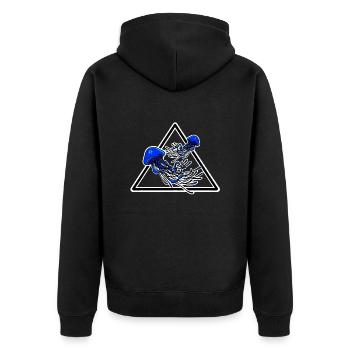 Beautiful Jellyfish Design in Blue Underwater - Unisex Premium Organic Zip Hoodie - black - Back - Nico (187cm)