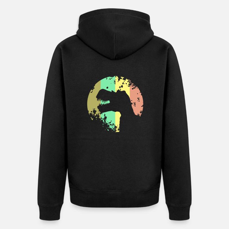 Dinosaurier T-Rex Design - Unisex Premium Bio Zip Hoodie - Schwarz