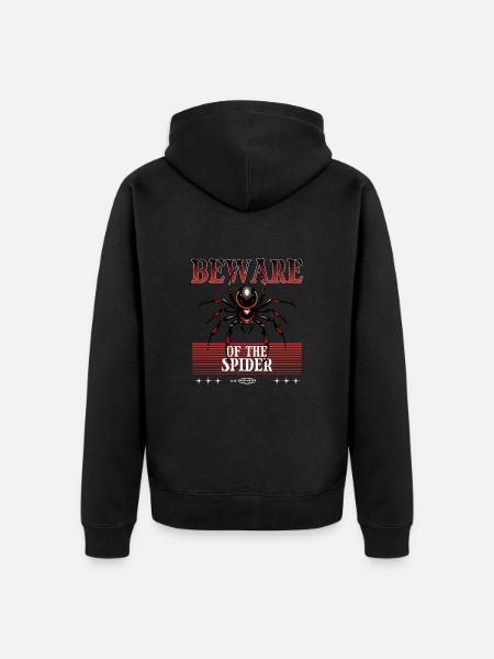 Spider - Unisex Premium Organic Zip Hoodie - black