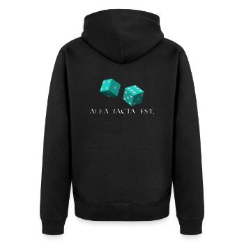 les cubes sont tombés en latin - Veste à capuche bio Premium Unisexe - noir - Dos - Nico (187cm)