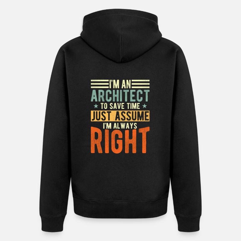 Architecte - Veste à capuche bio Premium Unisexe - noir