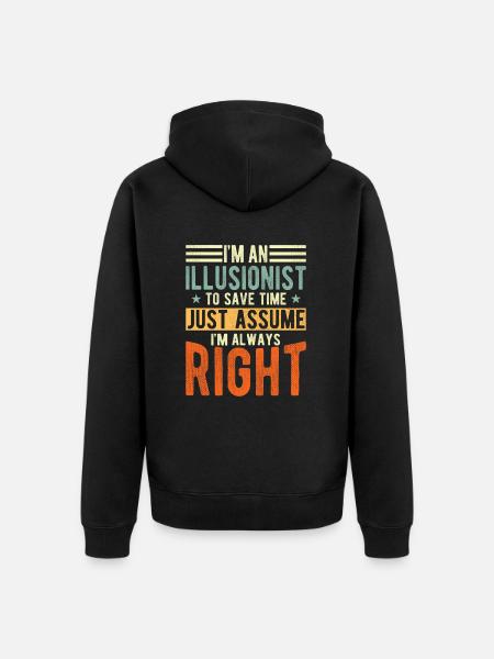 Illusionist - Unisex Premium Bio Zip Hoodie - Schwarz