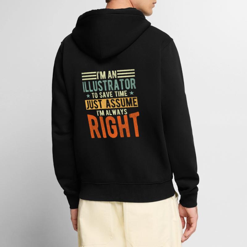 Illustrator Unisex Premium Organic Zip Hoodie