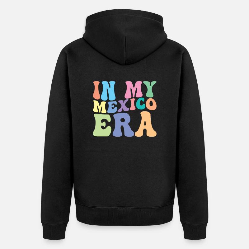 Mexiko Retro Groovy - Unisex Premium Bio Zip Hoodie - Schwarz