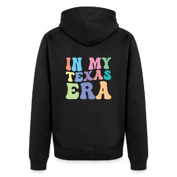 Texas Retro Groovy - Veste à capuche bio Premium Unisexe - noir - Dos - Nico (187cm)