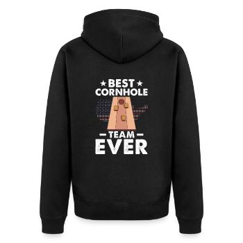 Cornhole Game Cornhole me rend heureux - Veste à capuche bio Premium Unisexe - noir - Dos - Nico (187cm)