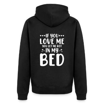 Paresseux Sommeil Fun Nap Bed Si tu m’aimes - Veste à capuche bio Premium Unisexe - noir - Dos - Nico (187cm)