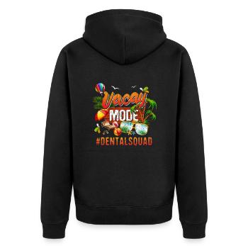 Groupe de vacances dentaires #Dentalsquad - Veste à capuche bio Premium Unisexe - noir - Dos - Nico (187cm)