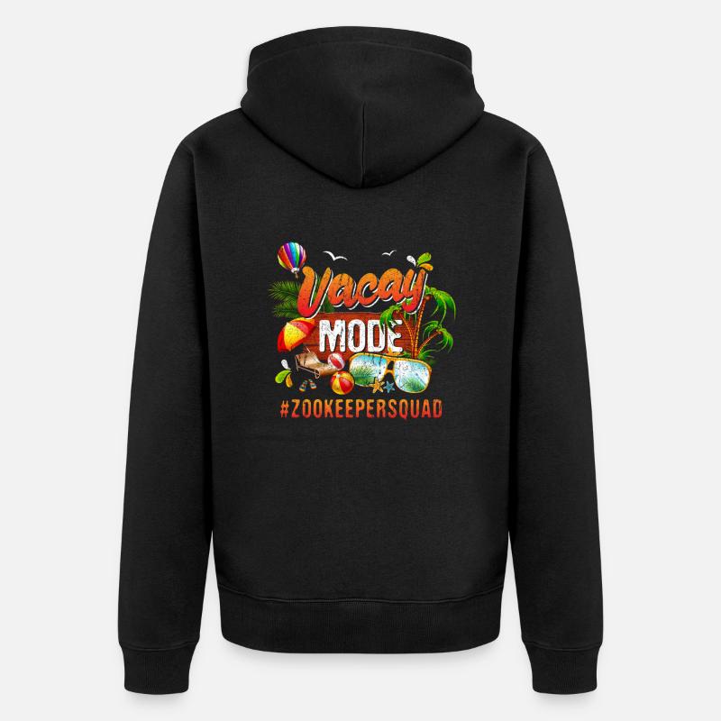 Zookeeper Vacation Group #Zookeepersquad - Veste à capuche bio Premium Unisexe - noir