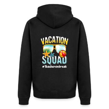 Escouade de vacances des enseignants #Teacheronbreak - Veste à capuche bio Premium Unisexe - noir - Dos - Nico (187cm)