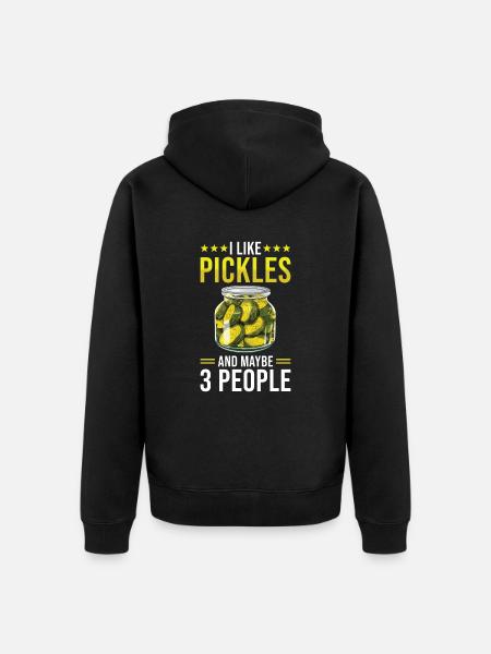 Pickles Lover concombre mariné cadeau - Veste à capuche bio Premium Unisexe - noir