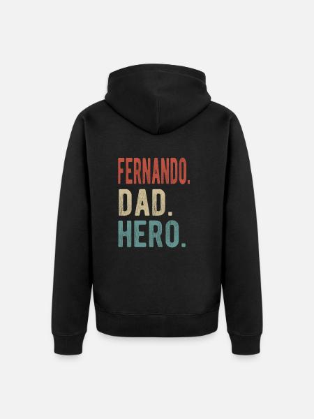 Fernando Dad Hero - Unisex Premium Organic Zip Hoodie - black