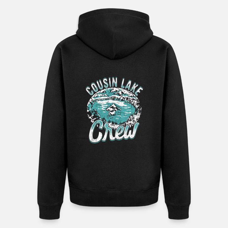 Équipage du lac Cousin - Veste à capuche bio Premium Unisexe - noir