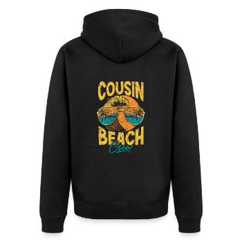 Équipage de plage Cousin - Veste à capuche bio Premium Unisexe - noir - Dos - Nico (187cm)
