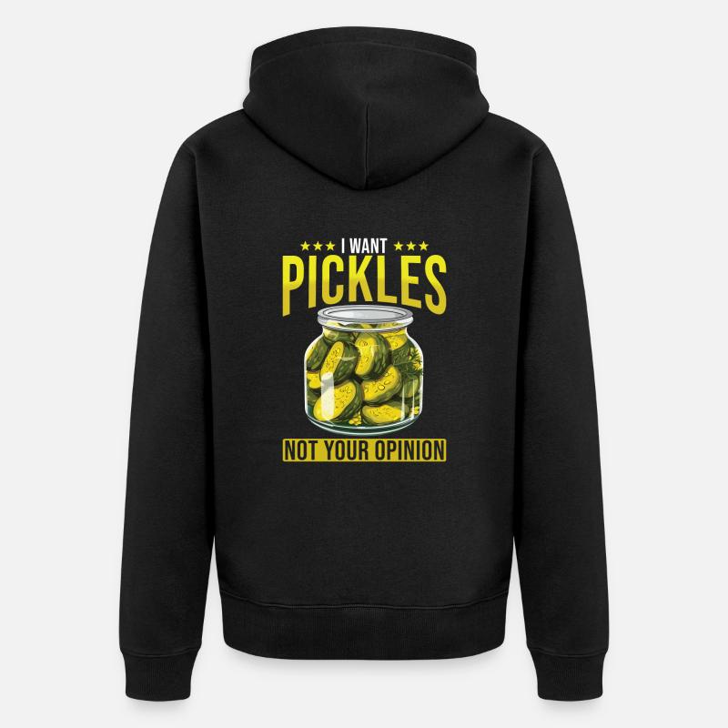 Pickles Lover concombre mariné cadeau - Veste à capuche bio Premium Unisexe - noir