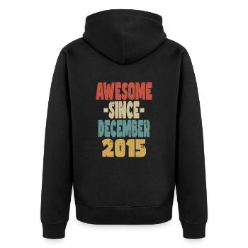 Génial Décembre 2015 - Veste à capuche bio Premium Unisexe - noir - Dos - Nico (187cm)