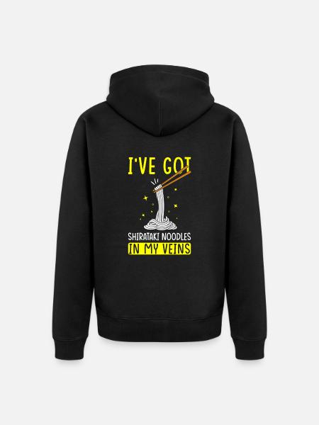 Shiritaki Noodles - Unisex Premium Organic Zip Hoodie - black