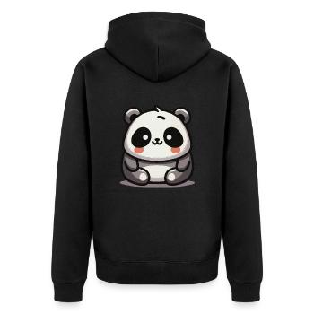 Mignon Chubby Panda Cartoon Kawaii Panda - Veste à capuche bio Premium Unisexe - noir - Dos - Nico (187cm)