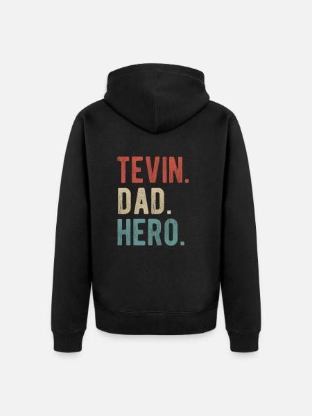 Tevin Papa Held - Unisex Premium Bio Zip Hoodie - Schwarz