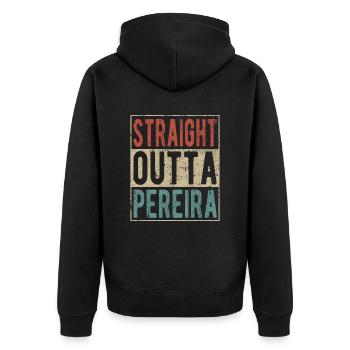 Tout droit sorti de Pereira - Veste à capuche bio Premium Unisexe - noir - Dos - Nico (187cm)