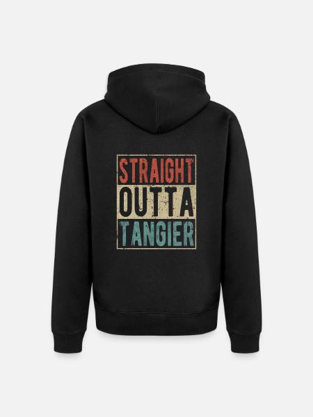 Straight outta Tangier - Unisex Premium Organic Zip Hoodie - black