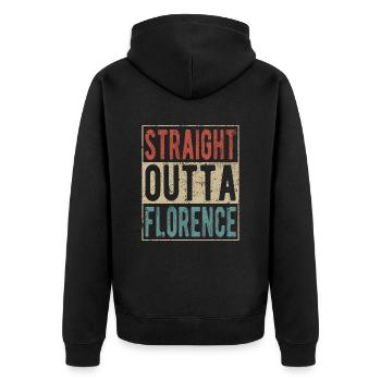 Tout droit sorti de Florence - Veste à capuche bio Premium Unisexe - noir - Dos - Nico (187cm)