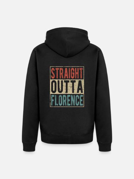 Straight outta Florence - Unisex Premium Organic Zip Hoodie - black