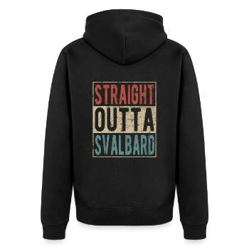 Tout droit sorti du Svalbard - Veste à capuche bio Premium Unisexe - noir - Dos - Nico (187cm)