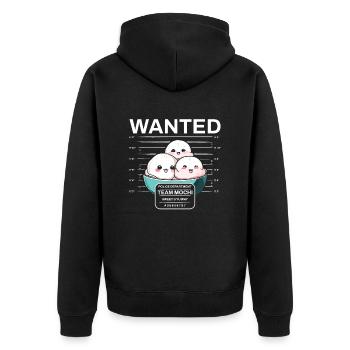 Glace Kawaii Mochi Dessert Japonais Japon - Veste à capuche bio Premium Unisexe - noir - Dos - Nico (187cm)