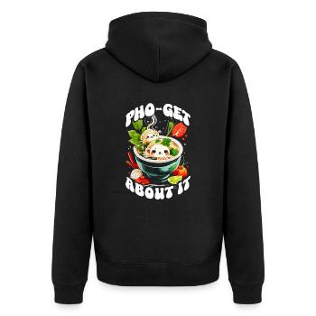 Pho Suppe Vietnamesisches Essen Pho-get Über Kawaii - Unisex Premium Bio Zip Hoodie - Schwarz - Hinten - Nico (187cm)