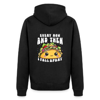 De temps en temps, je m’effondre Taco Lover Mexicain - Veste à capuche bio Premium Unisexe - noir - Dos - Nico (187cm)