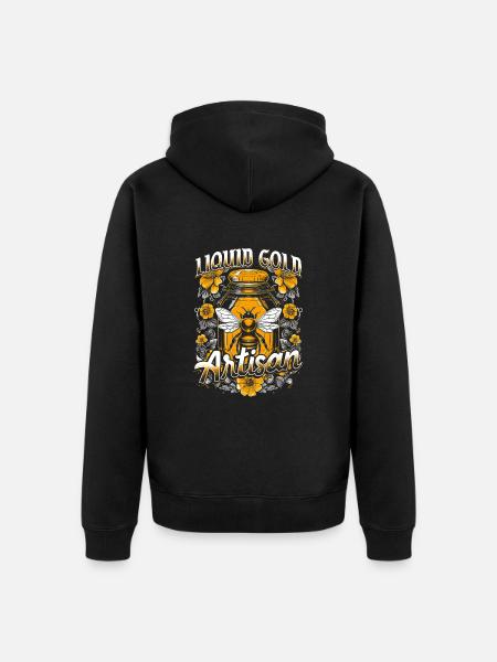 Beekeeper Beekeeping Honey Maker Design - Unisex Premium Organic Zip Hoodie - black