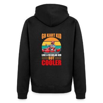 Go Kart Kid comme un enfant ordinaire mais plus cool - Veste à capuche bio Premium Unisexe - noir - Dos - Nico (187cm)